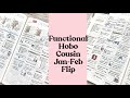 Hobonichi Cousin Jan - Feb  2021 Flip through  || functional planning  || minimal planning