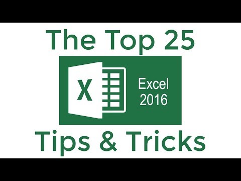 , title : 'Top 25 Excel 2016 Tips and Tricks'