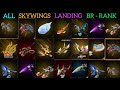 FREE FIRE ALL SKYWING LANDED BR RANK All Landing Animations In BR Rank Free Fire Old To New