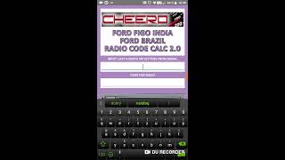 RADIO CODE CALC FOR FORD FIGO INDIA & FORD MY CONNECTION ECOSPORT FOCUS FIESTA BRAZIL