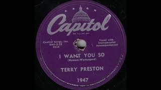 I Want You So ~ Terry Preston (Ferlin Husky) (1952)