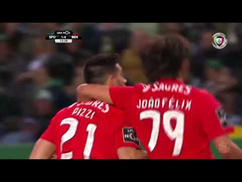 Goal | Golo Pizzi (g.p.): Sporting 1-(4) Benfica (Liga 18/19 #20)