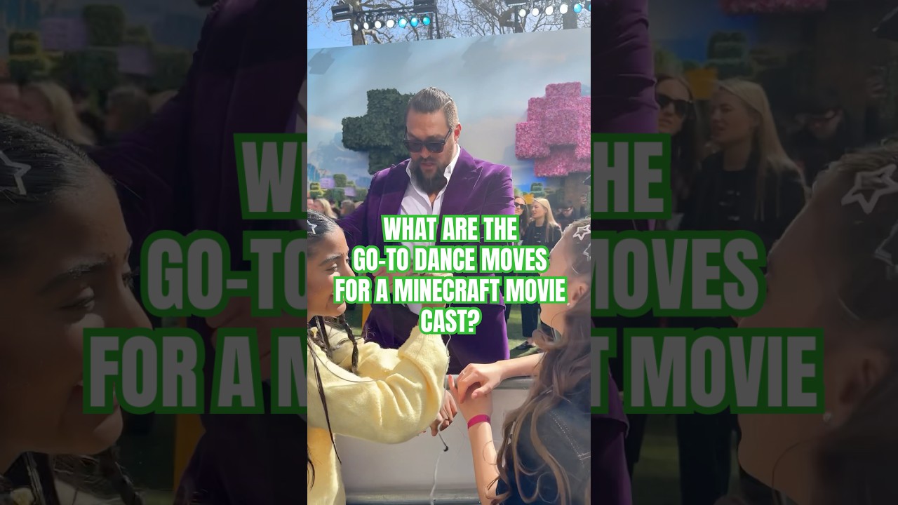What are the go-to dance moves of #MinecraftMovie cast? Dance along & go see it in theaters April 4!
