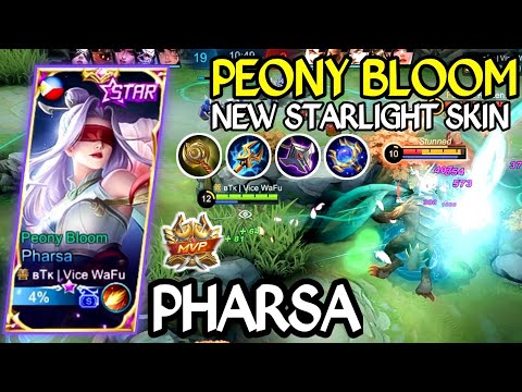 MVP!! Peony Bloom Pharsa New Skin [Top Global Pharsa Gameplay] By BTK | Vice WaFu - MLBB