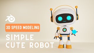 Create a Cute Robot Character in Blender | Easy Beginner Tutorial