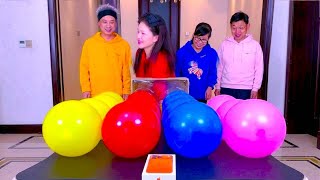 Family Games | Ball-Picking + Balloon-Popping Challenge! 🎈⚽ #funny #partygame #challenge