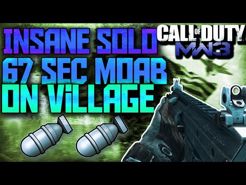 MW3: Fast Solo 67 Second MOAB on Village + 104 Kills w/ Specialist! (Modern Warfare 3 Gameplay)