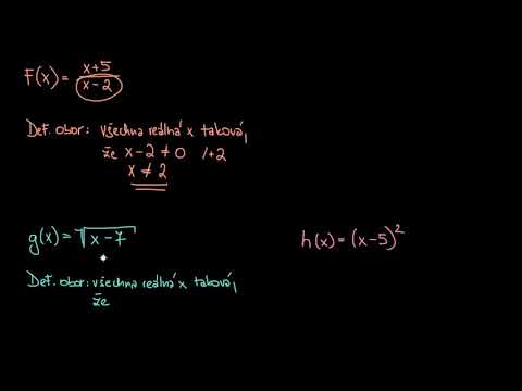 Určování definičního oboru funkce: příklady | Vlastnosti funkcí | Matematika | Khan Academy