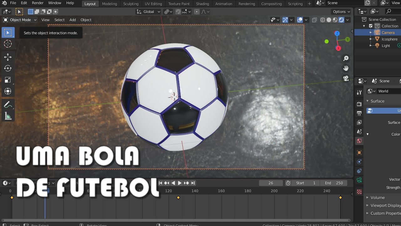 Blender 3D - UMA BOLA DE FUTEBOL