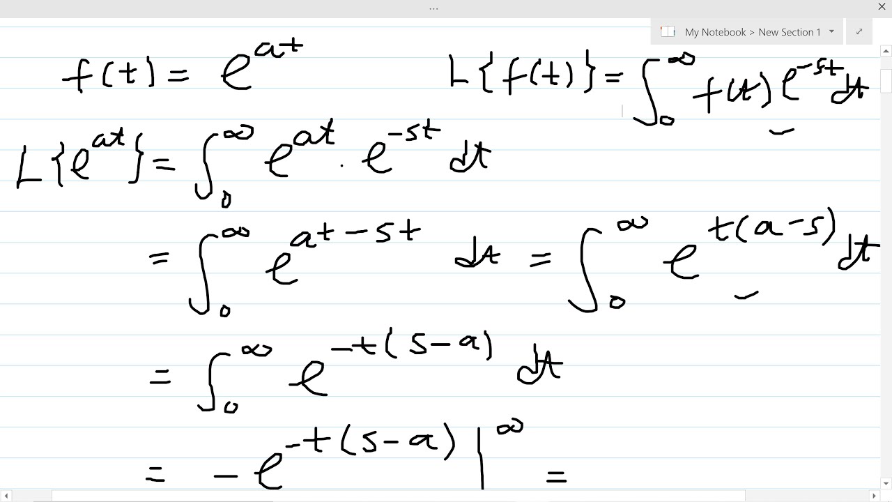 Laplace Transforms ( Tutorial 1 )