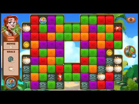 Lost Island Blast Adventure Level 1496 - NO BOOSTERS 🏝️ | SKILLGAMING ✔️