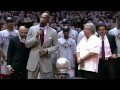 Miami Heat are presented Eastern Conference championship trophy