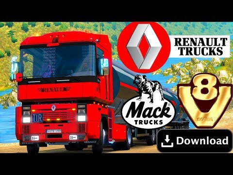 🔝MOD RENAULT MAGNUM INTEGRAL V8 MACK ETS2 1.34 🔝Download