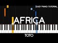 Toto - Africa (Easy Piano Tutorial)