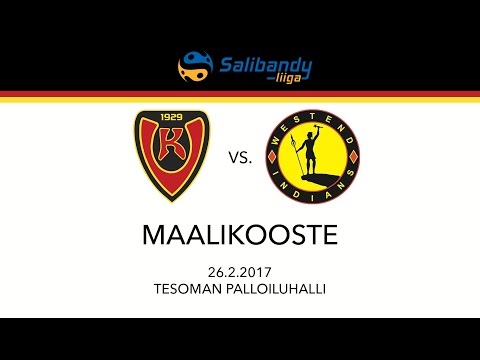 Miesten Liiga: Koovee-Indians, 26.2.2017, Maalikooste
