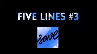 FIVE LINES #3 | SAVE SKATEBOARDS