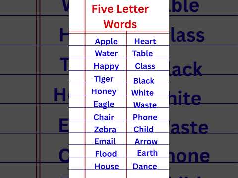 5 letter  Words in English #vocabulary  #english