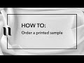 How to order a printed sample?