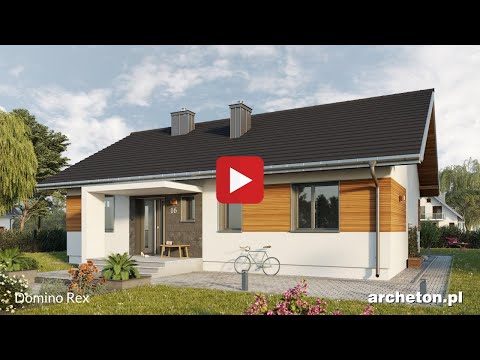 Projekt domu Domino Rex - archeton.pl - parterowy 98,7 m2