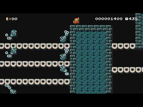 プルプルちくわの道(road of Donut Block) by ARALE - SUPER MARIO MAKER - NO COMMENTARY 1bi