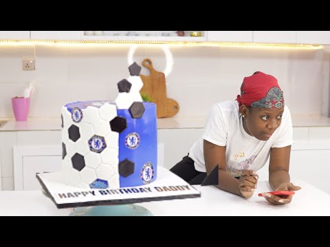 HOW I Made A SoCCER THEMED CAKE