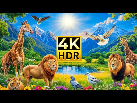 COLORFUL ANIMAL KINGDOM 4K HDR | with Cinematic Sound (Colorful Animal Life)