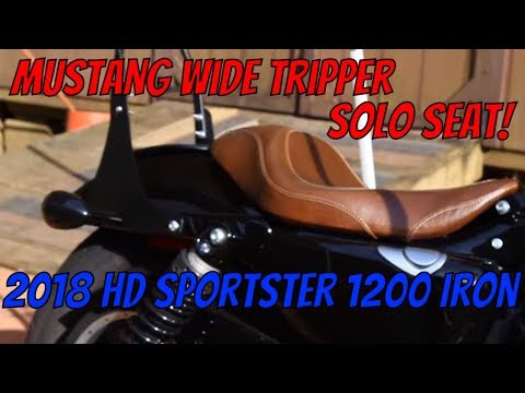 Mustang Wide Tripper Solo Seat | 2018 HD Sportster 1200 Iron | MTmotoRIDER