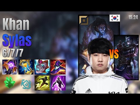 Khan Top Sylas vs Shen lol KR solo rank Full Game 15.24 | 칸 사일러스 vs 쉔