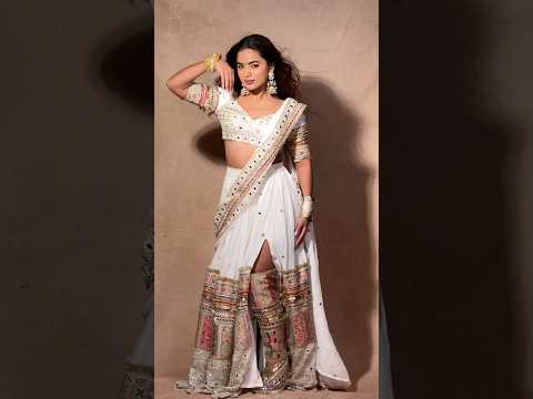 Boots with Indian outfits is everything✨🤌🏼 #bollywood #leishapatidar #kayserasera #lehenga