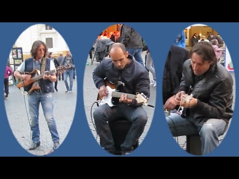 "Sultans of Swing" - Artisti di strada con chitarra elettrica a Roma