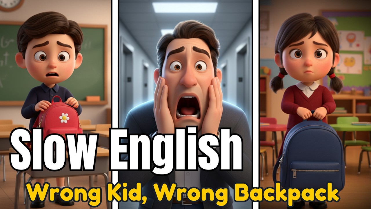Wrong Kid, Wrong Backpack 😨 Slow English for Beginners | Telling Stories in English A1–A2 ✔