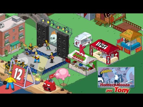 Los Simpson Springfield "Homerpalooza, Cap. 12 - La Carpa de Buzz Cola y sus vallas" por Tony