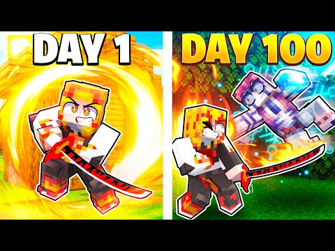 FuzionTimmy - I Played Minecraft Demon Slayer as RENGOKU For 100 DAYS… This Is What Happened