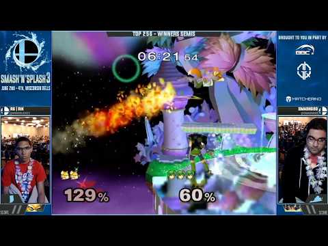 Smash n Splash 3 - SmashG0D (Marth) vs. RG | Rik (Fox) - SSBM - Top 256 Winners Semis