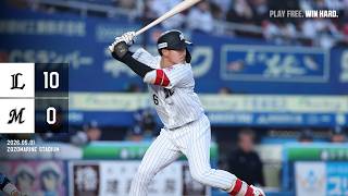 5月1日(金) vs埼玉西武ライオンズ ゲームハイライト