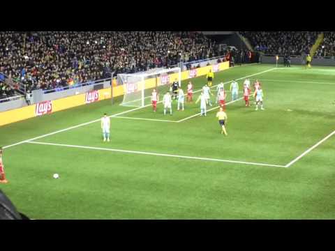 FC Astana vs Athletico Madrid, dangerous moment