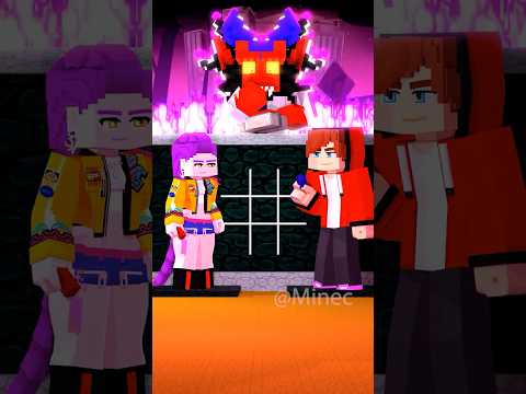 MAIZEN - Tic-tac-toe JJ Girl vs Rumi? (Minecraft Animation) #minecraft #maizenminecraft  #animation