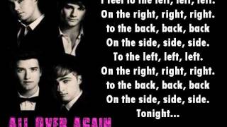 Big Time Rush -All over again Lyrics on screen