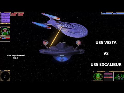 Experimental USS Vesta VS USS Excalibur | New Ship | Star Trek Ship Battle | Bridge Commander |