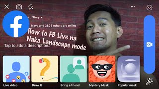 HOW TO FACEBOOK LIVE NA NAKA LANDSCAPE MODE/ Horizontally | NO HACKS for IOS and Android