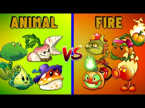 PVZ 2 Team "ANIMAL vs FIRE" Plant vs Plant - Who Will Win?