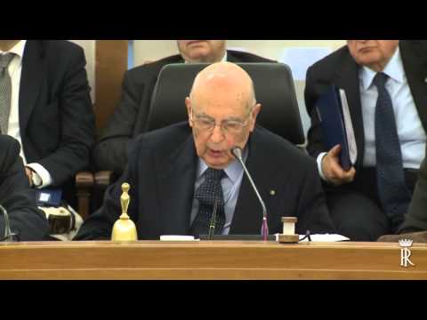 Presidente Napolitano - Corte di Cassazione Giorgio Santacroce - Video del Quirinale