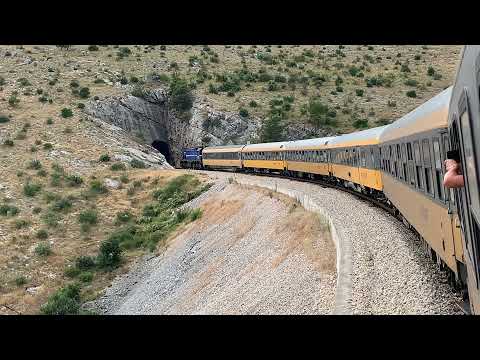 RegioJet train departs from Split, Croatia.