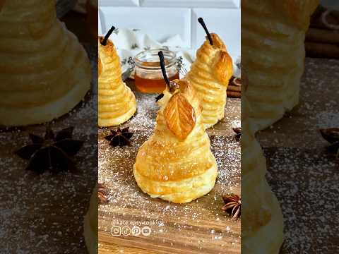 Pears in Puff Pastry with Nuts and a Secret Ingredient (full recipe in description)