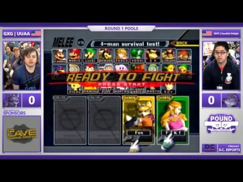 *Pound* 2016 - Melee Pools - GXG | UUAA (Fox) vs. BERT | Swedish Delight (Sheik)