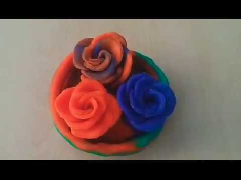 Play Doh| How to Make Beautiful Play Doh Rose Flowers!