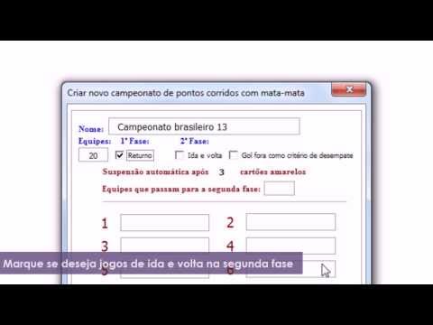 Como criar campeonato de pontos corridos com mata mata