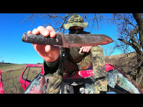 COLD STEEL RAZOR TEK 6,5 inch/16,51cm - KNIFE DESTRUCTION TEST - UNTIL IT BREAKS - STEEL: 4116 SS