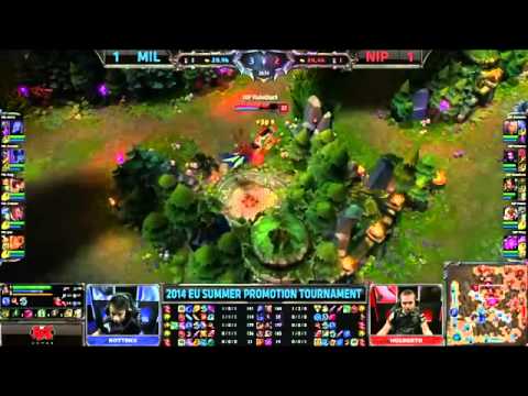 Millenium vs Ninjas in Pyjamas (Game 3) | 2014 EU LCS Summer Promotion Tournament [HQ]