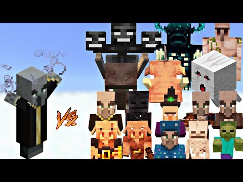 Great Minecraft Battle:Evoker vs all mobs #minecraft #viral